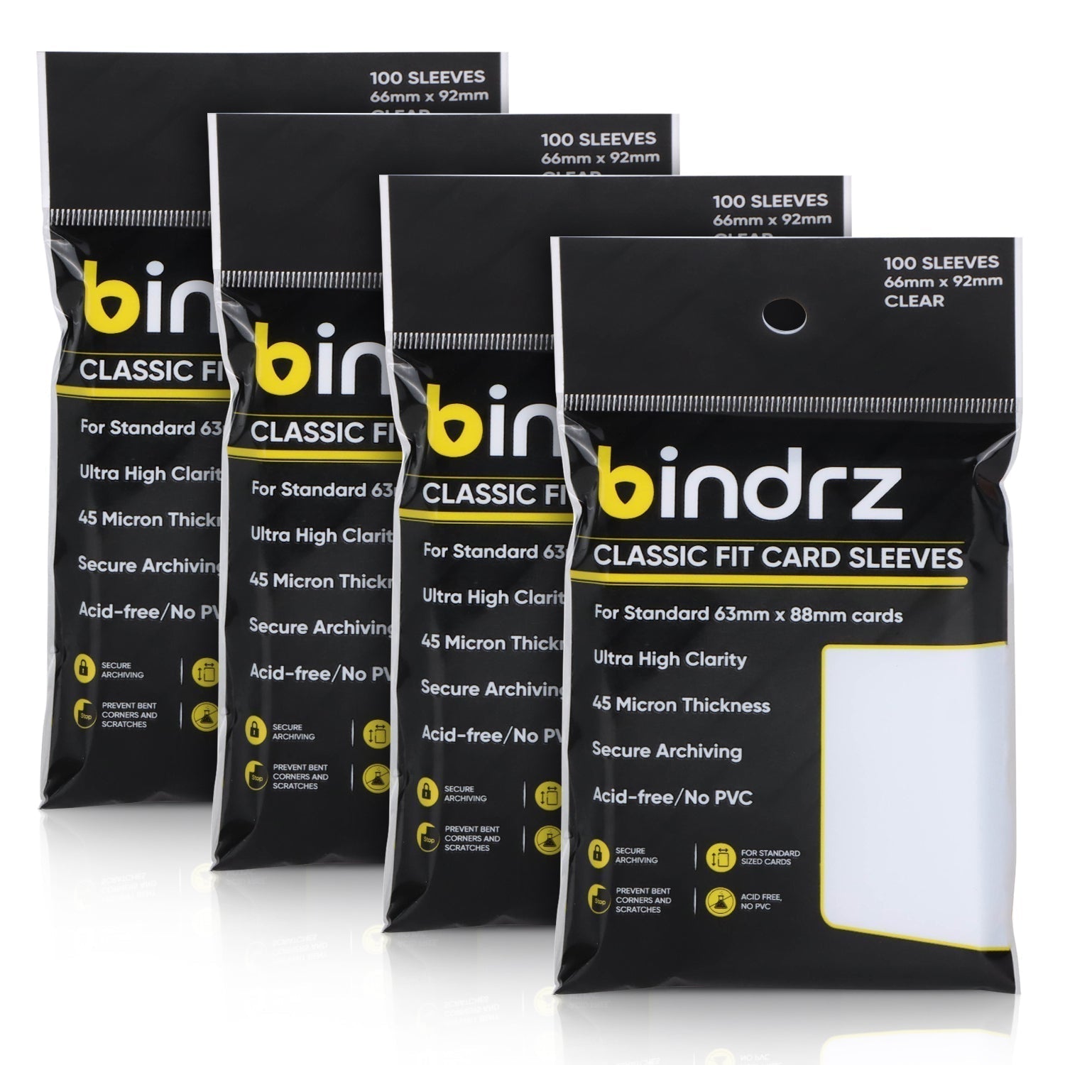 100 micron card sleeves Classic Card Sleeves (400)