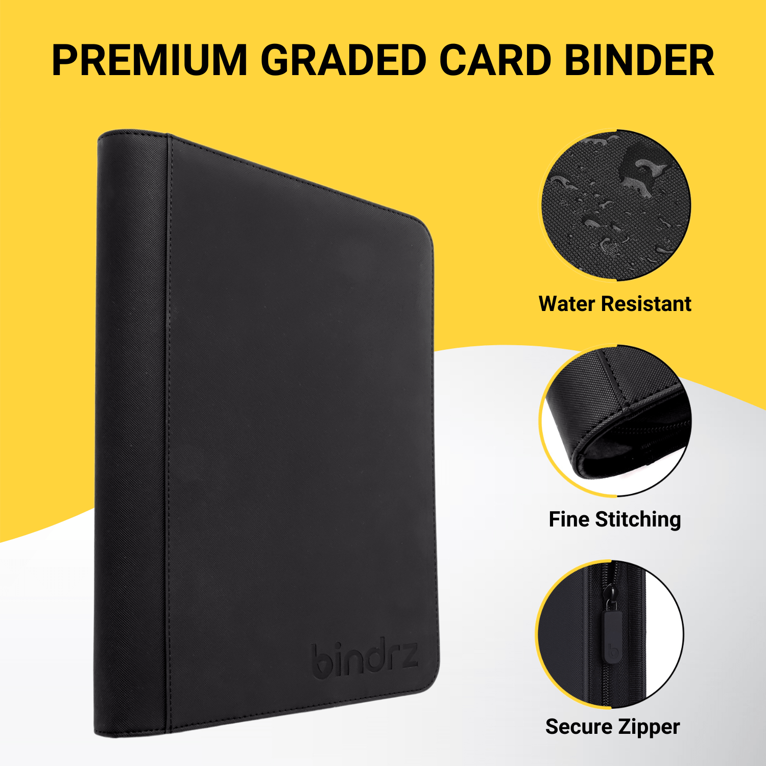 graded card binder pages 32 Graded Card Binder (Black) – bindrz