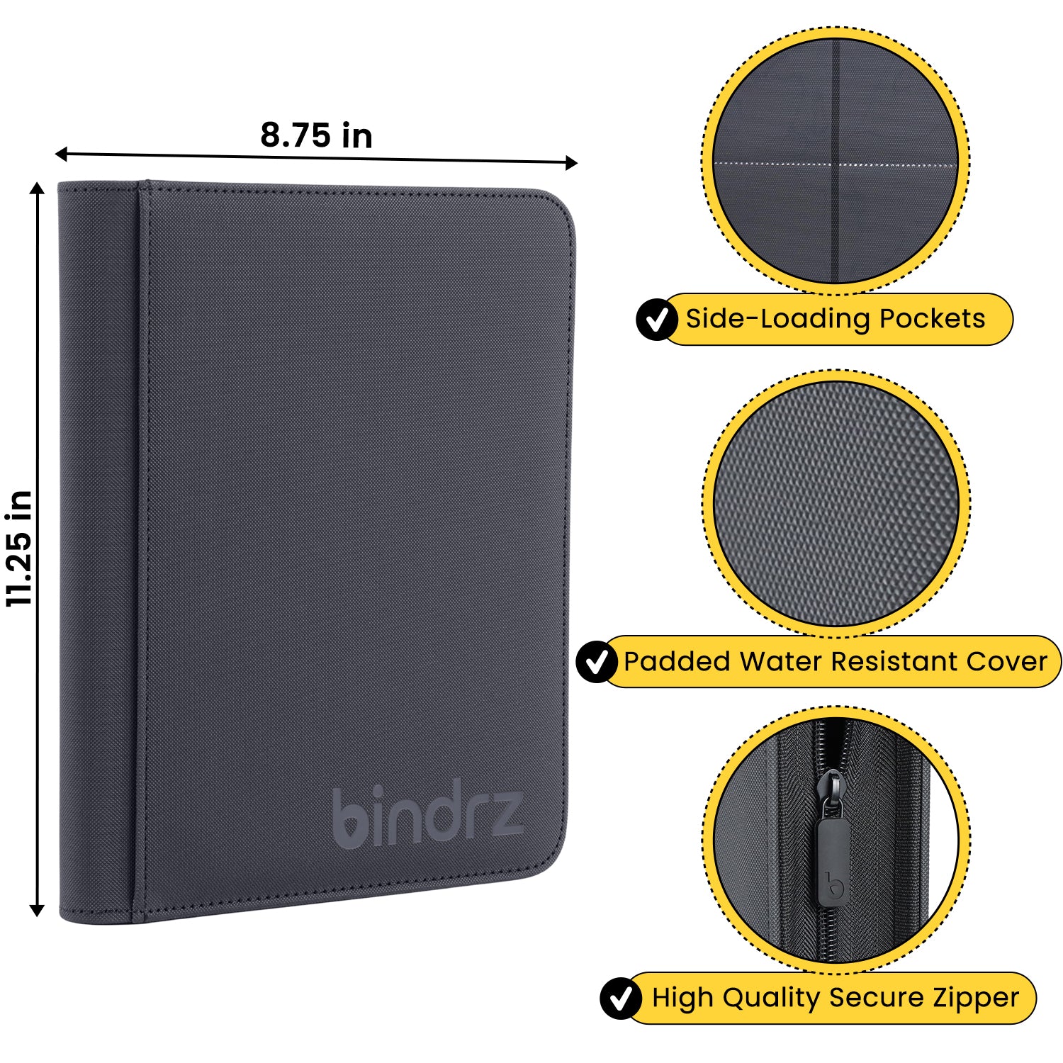 4-Pocket 112 Top Loader Binder (Black) bindrz 4-Pocket 112 Top Loader Binder (Black) bindrz